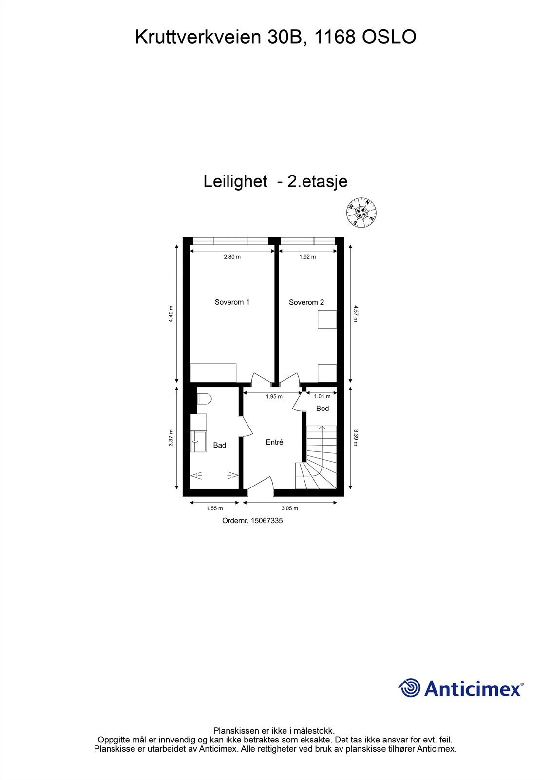 Plantegning 2. etasje Galleribilde