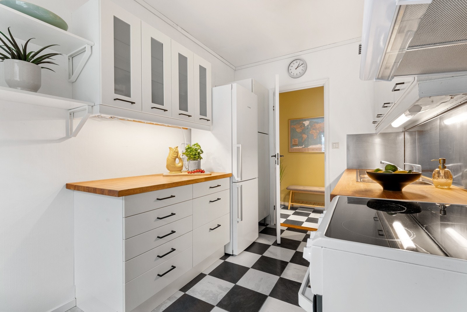 Kjøkkenet er adskilt fra stuen. Galleribilde