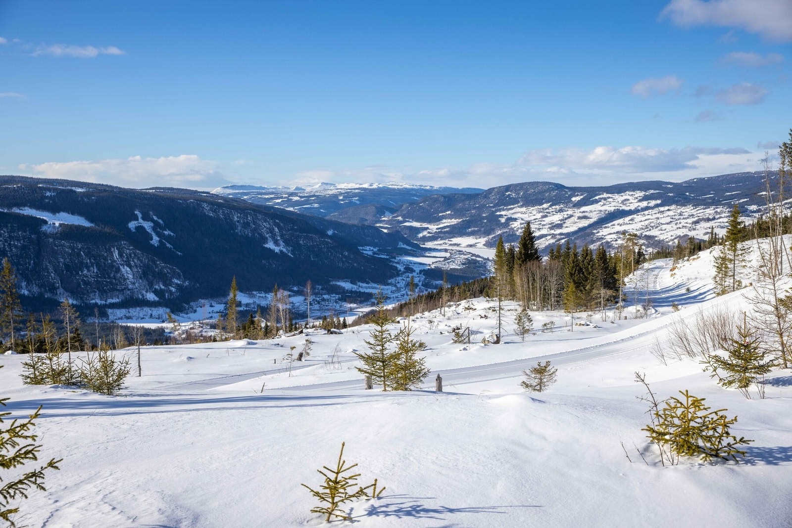 Tilførselløyper til alpinbakken er rett nedenfor tomtene Galleribilde