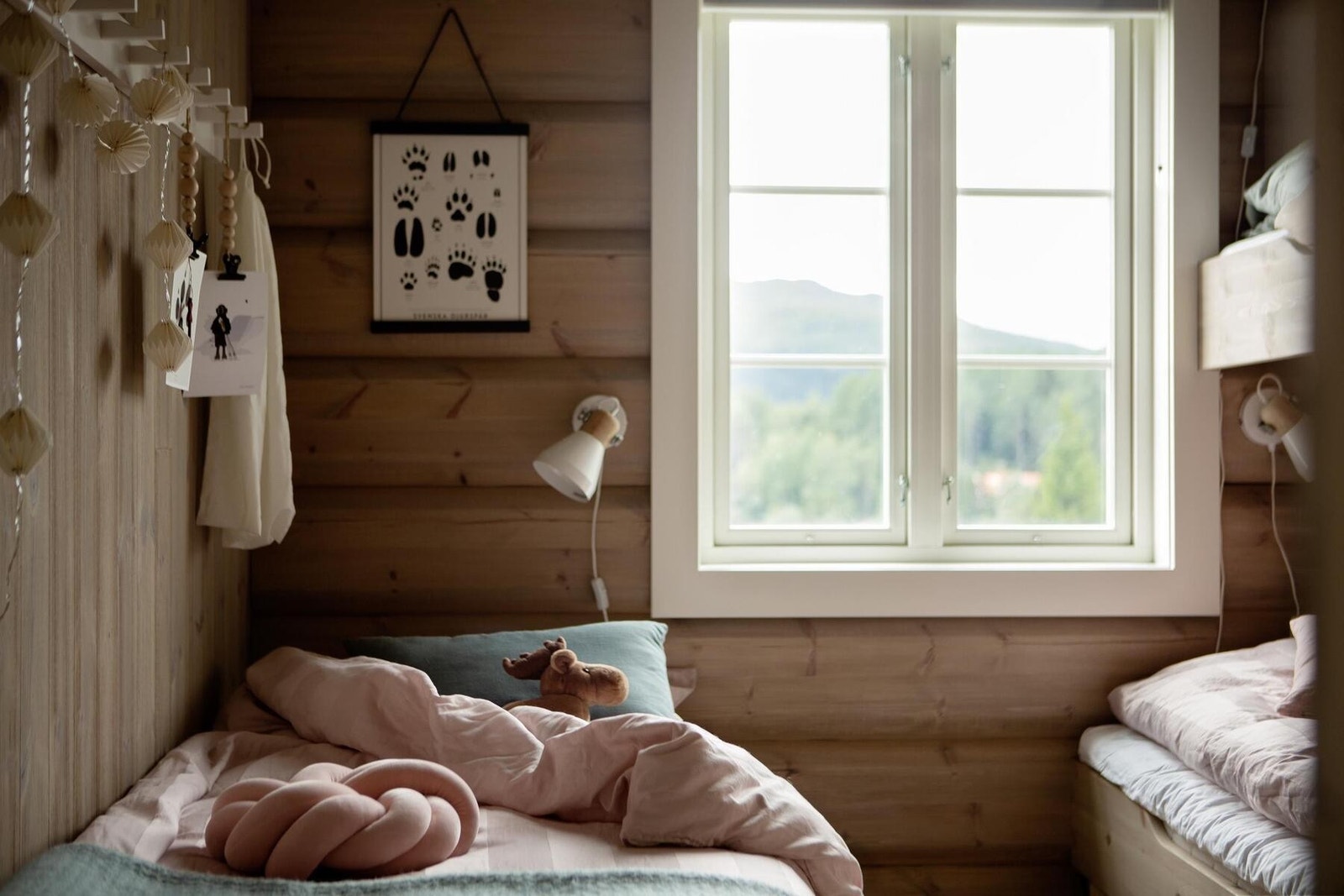 Hyttemodellen har 3 romslige soverom. Foto fra en tilsvarende modell. Galleribilde