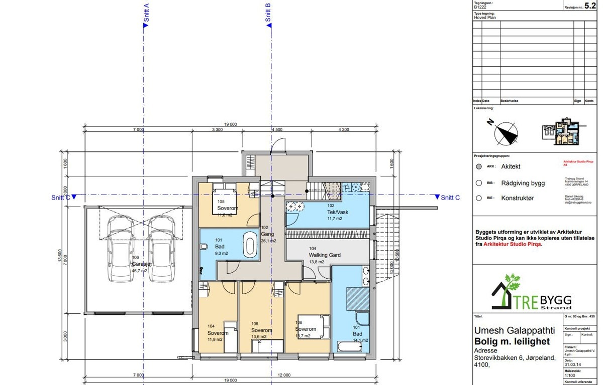 Inspirasjon av enebolig. Byggets utforming er utviklet av Arkitektur Studio Pirqa og kan ikke kopieres uten tillatelse. Galleribilde