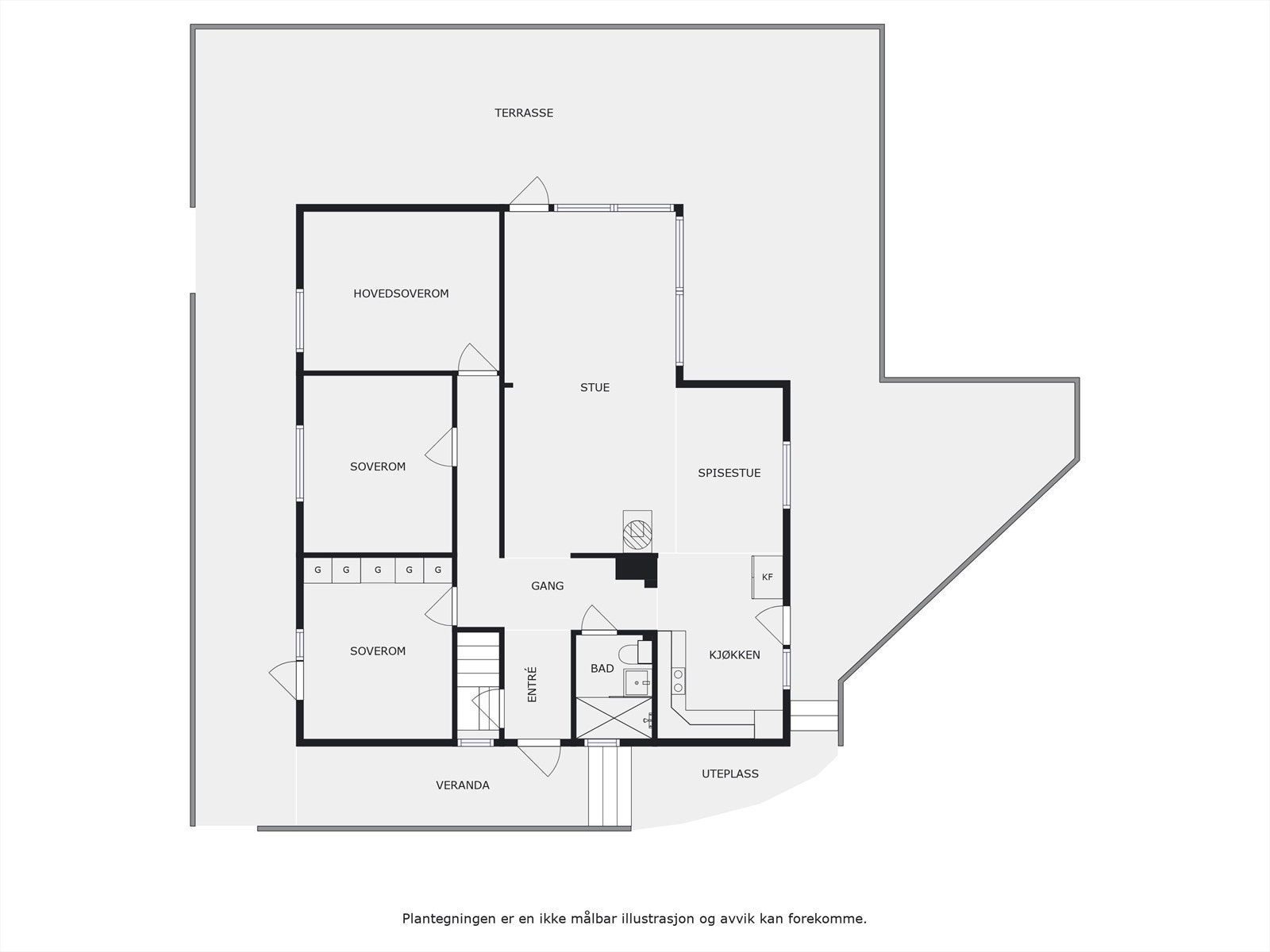 Plantegning hovedplan. Galleribilde