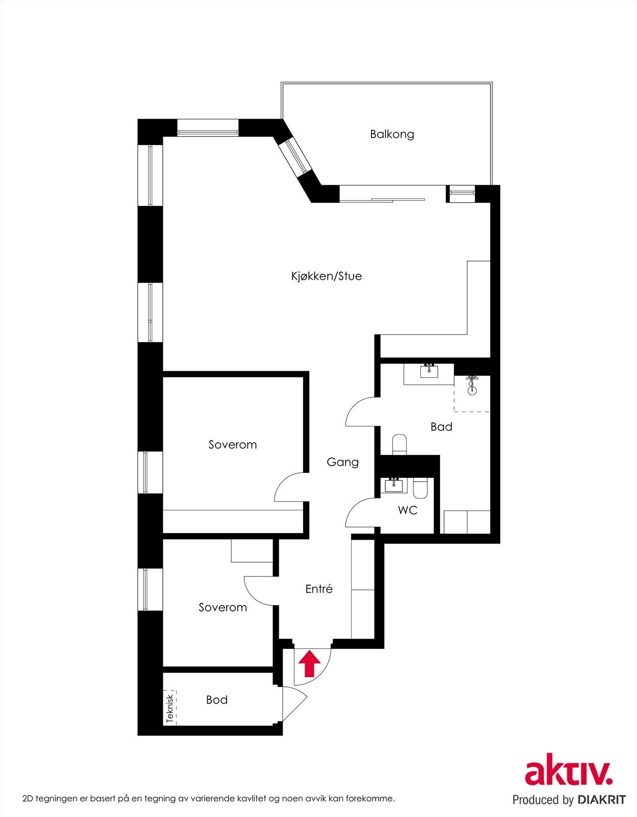 2d plantegning Galleribilde