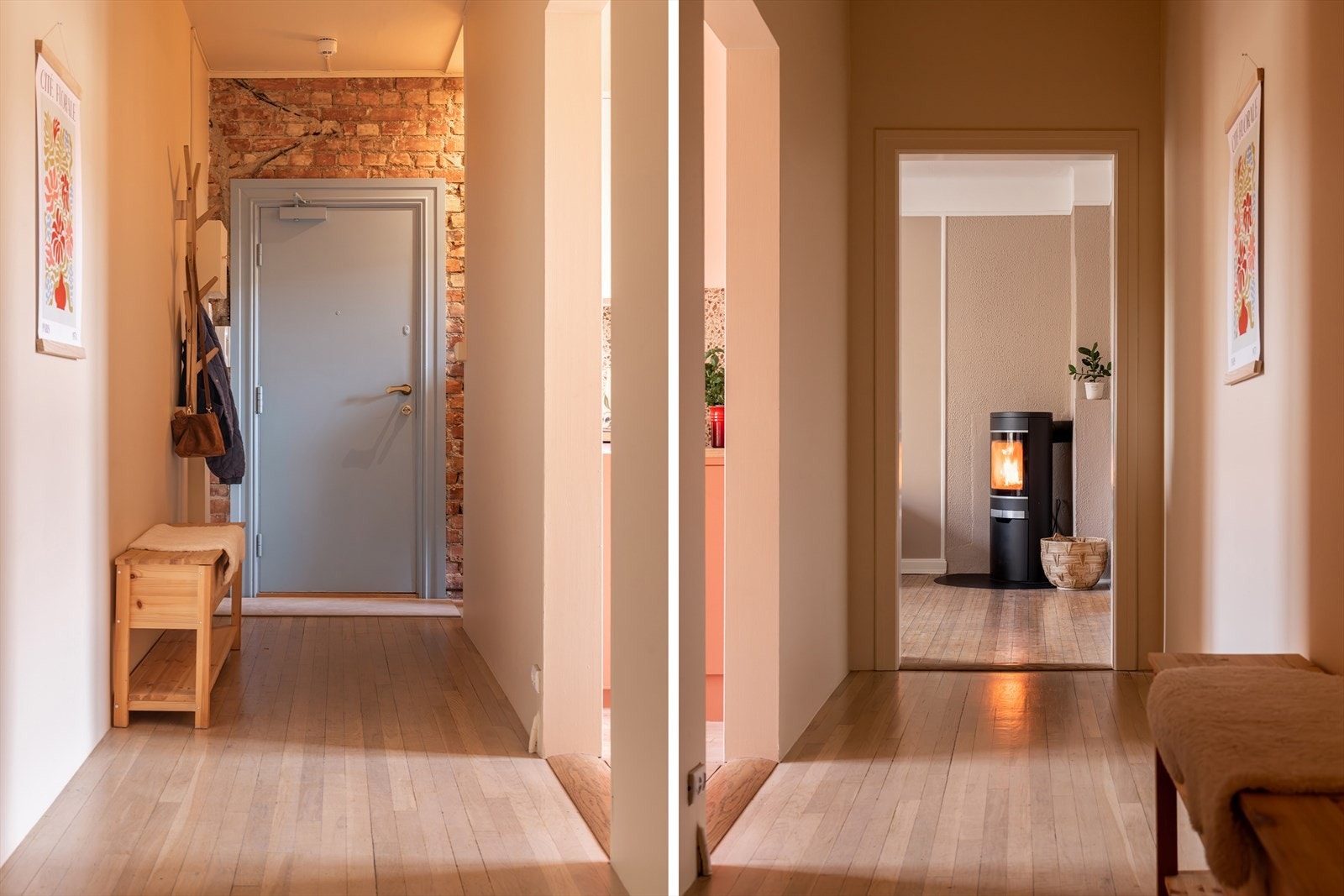 Gjennom entréen har du tilgang til kjøkken, stue og det ene badet. Galleribilde