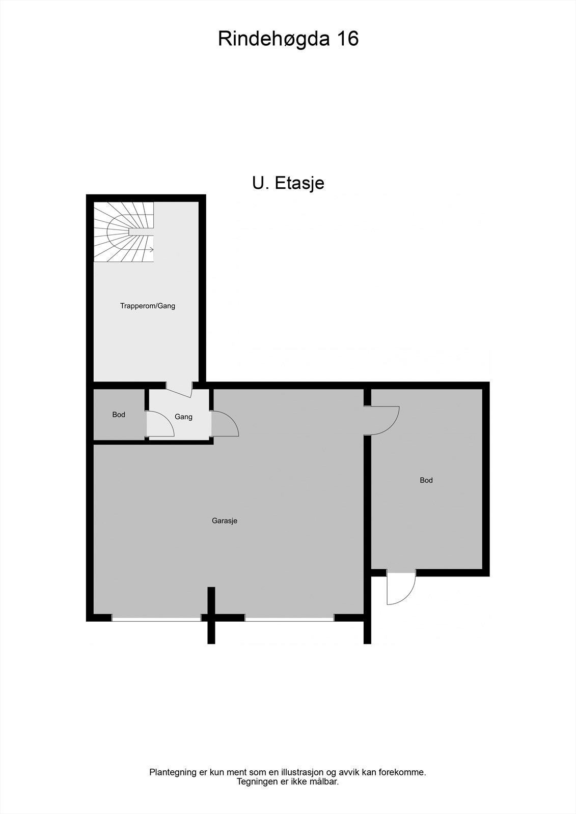 2 D plantegning underetasje Galleribilde