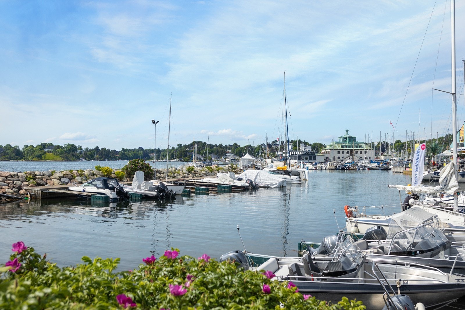 Langs Frongerkilen er det sykkel- og gangvei inn til Aker Brygge eller Bygdøy. Galleribilde