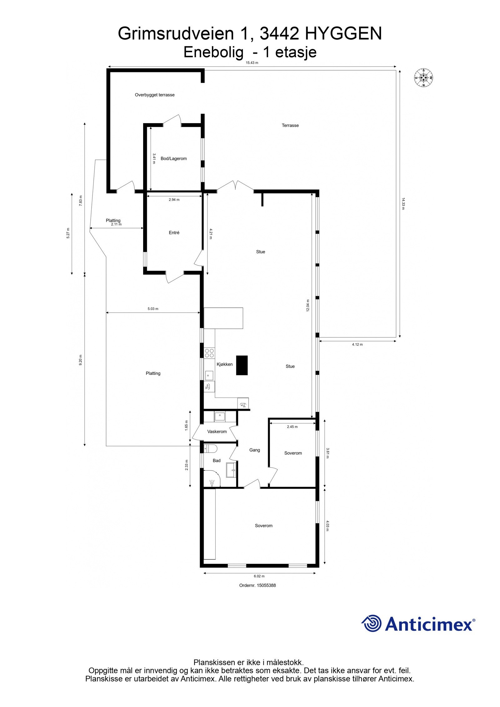 Plantegning 1. etasje Galleribilde