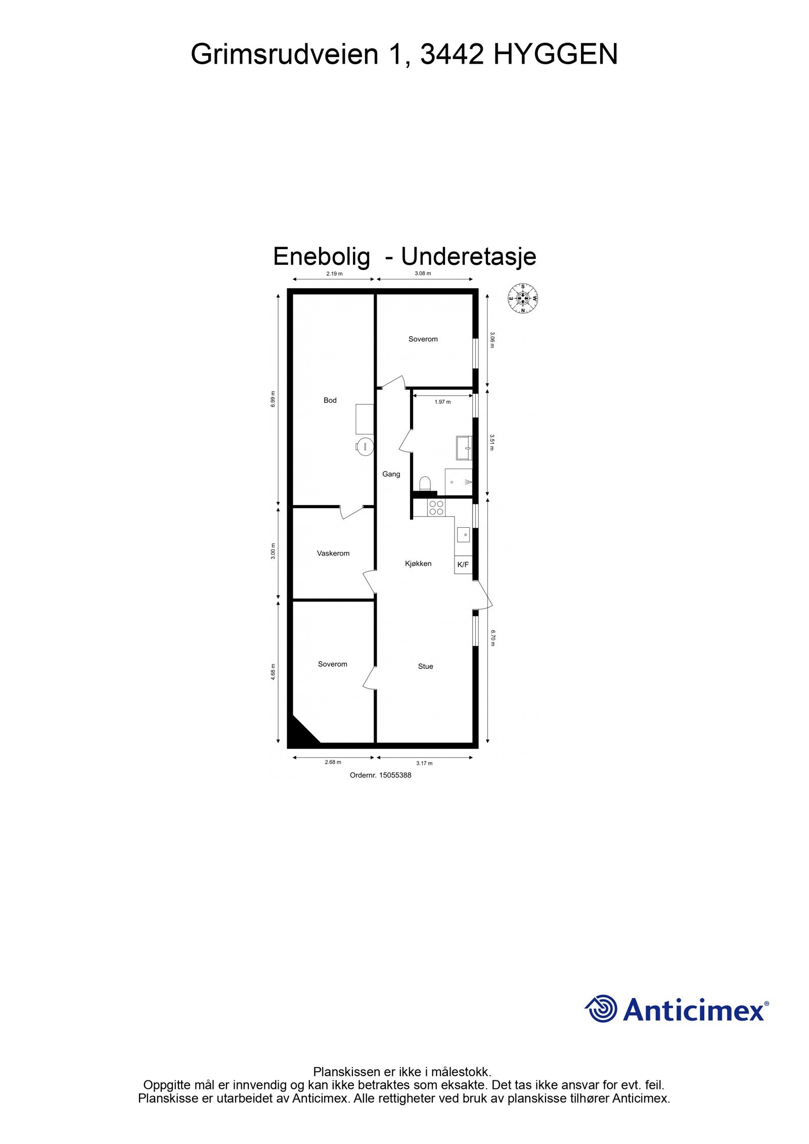 Plantegning underetajse Galleribilde