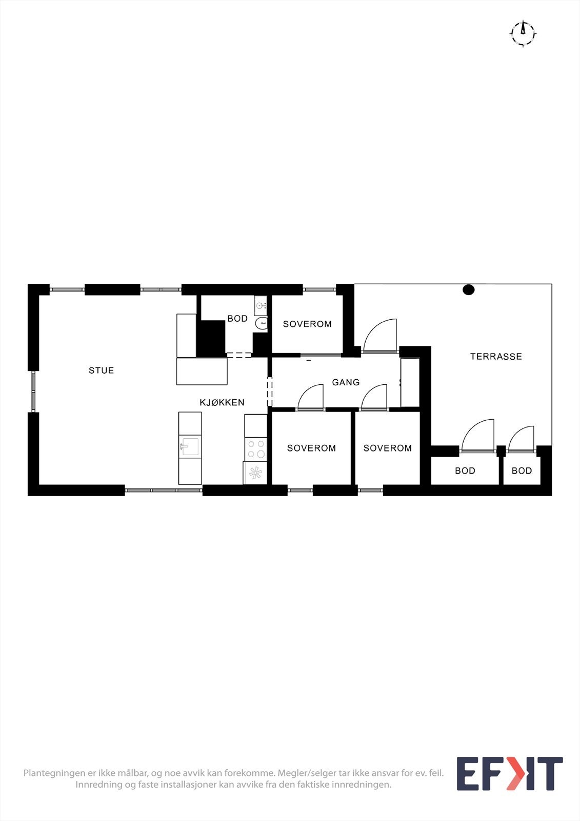 Plantegning fritidsbolig Galleribilde
