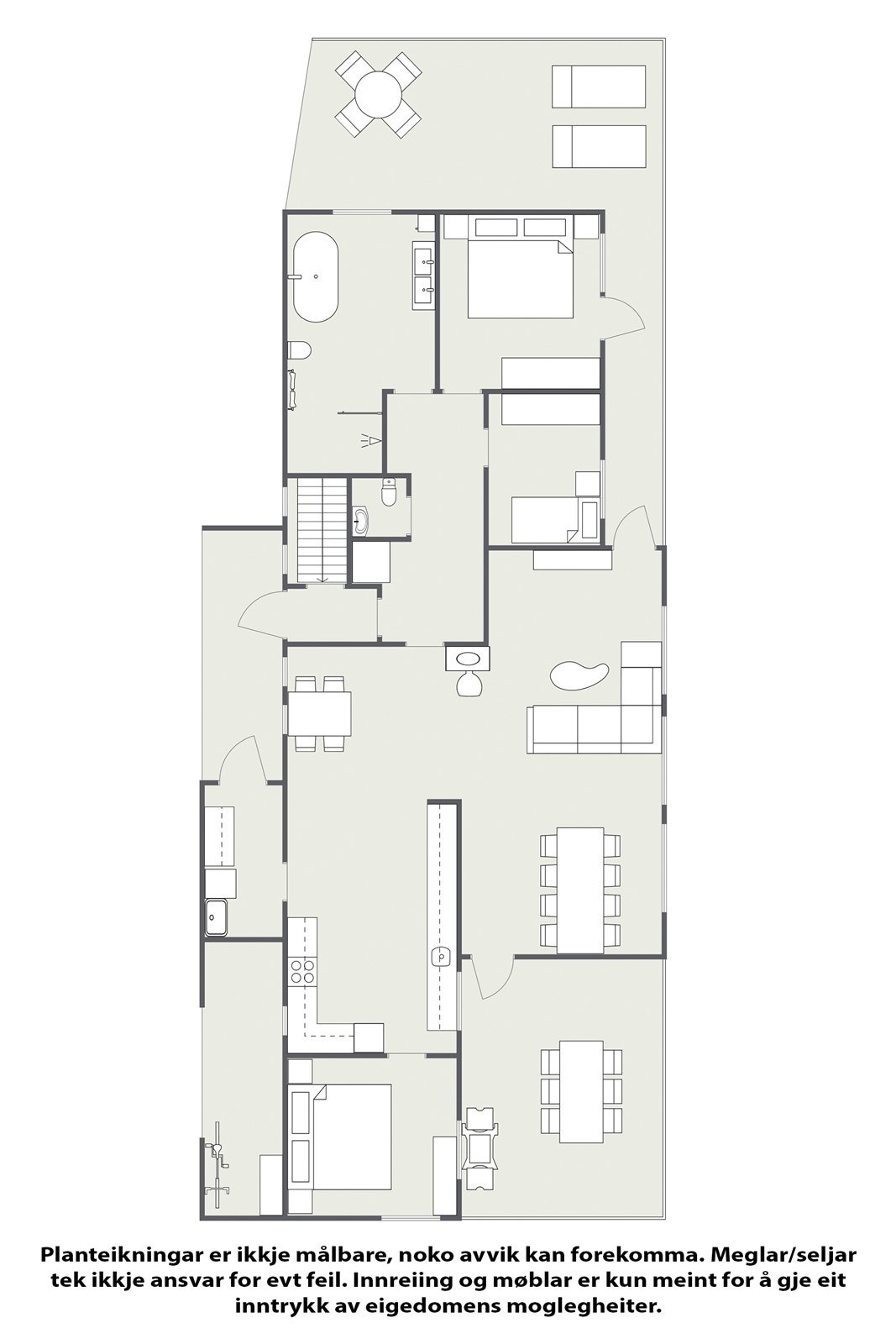 Planteikning 1. etasje. Galleribilde