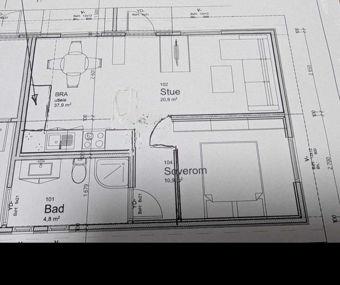 Plantegning m/ møbleringsforslag. Galleribilde