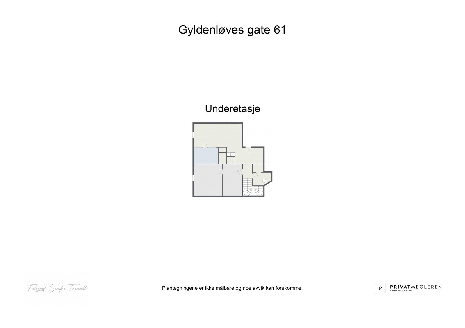2D plantegning kjeller hoveddel, ikke målsatt - kun en illustrasjon Galleribilde