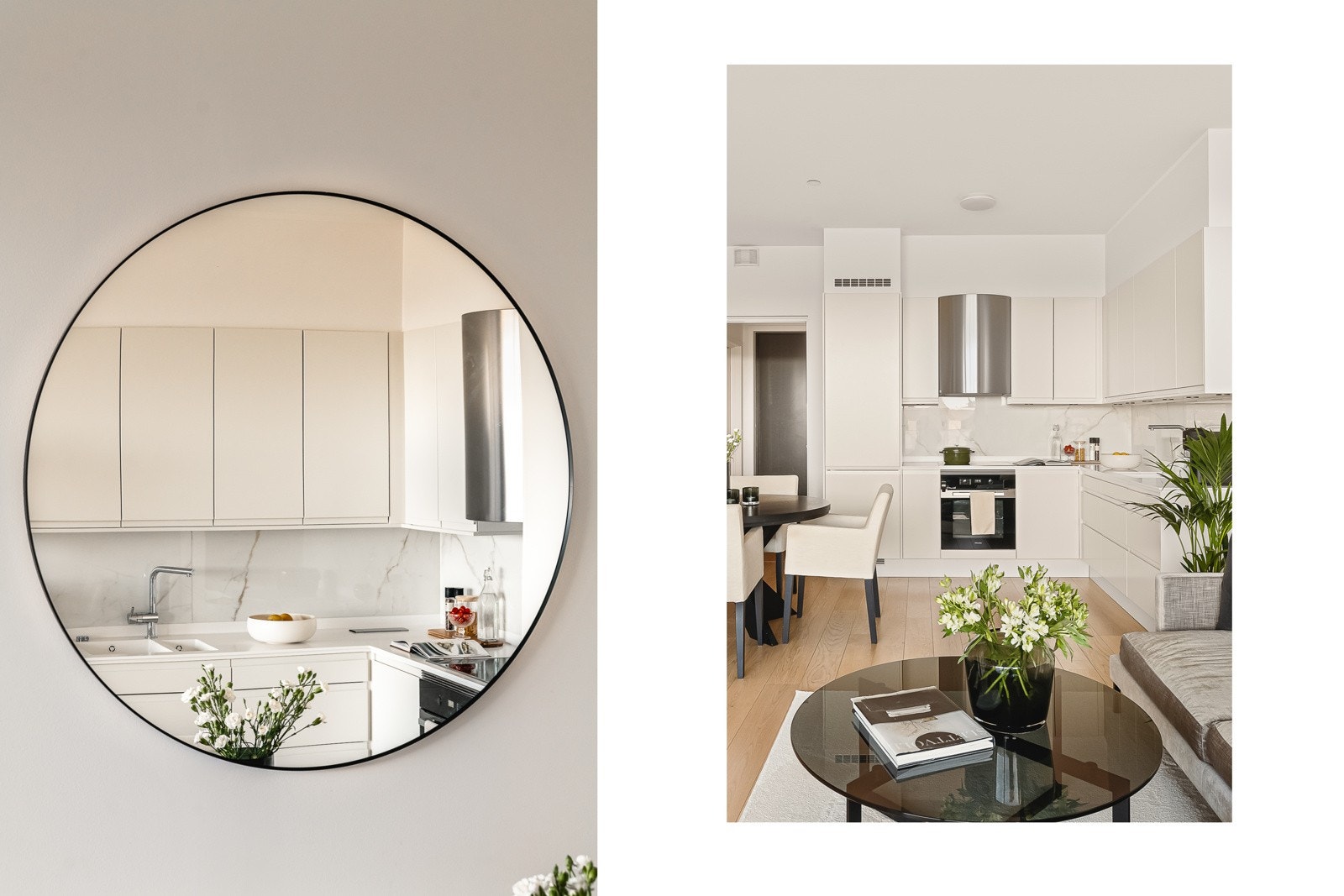 Kjøkkenet har kjøkkeninnredning fra Sigdal med slette fronter, formstøpt benkeplate med skyllekum og ett-greps blandebatteri. Galleribilde