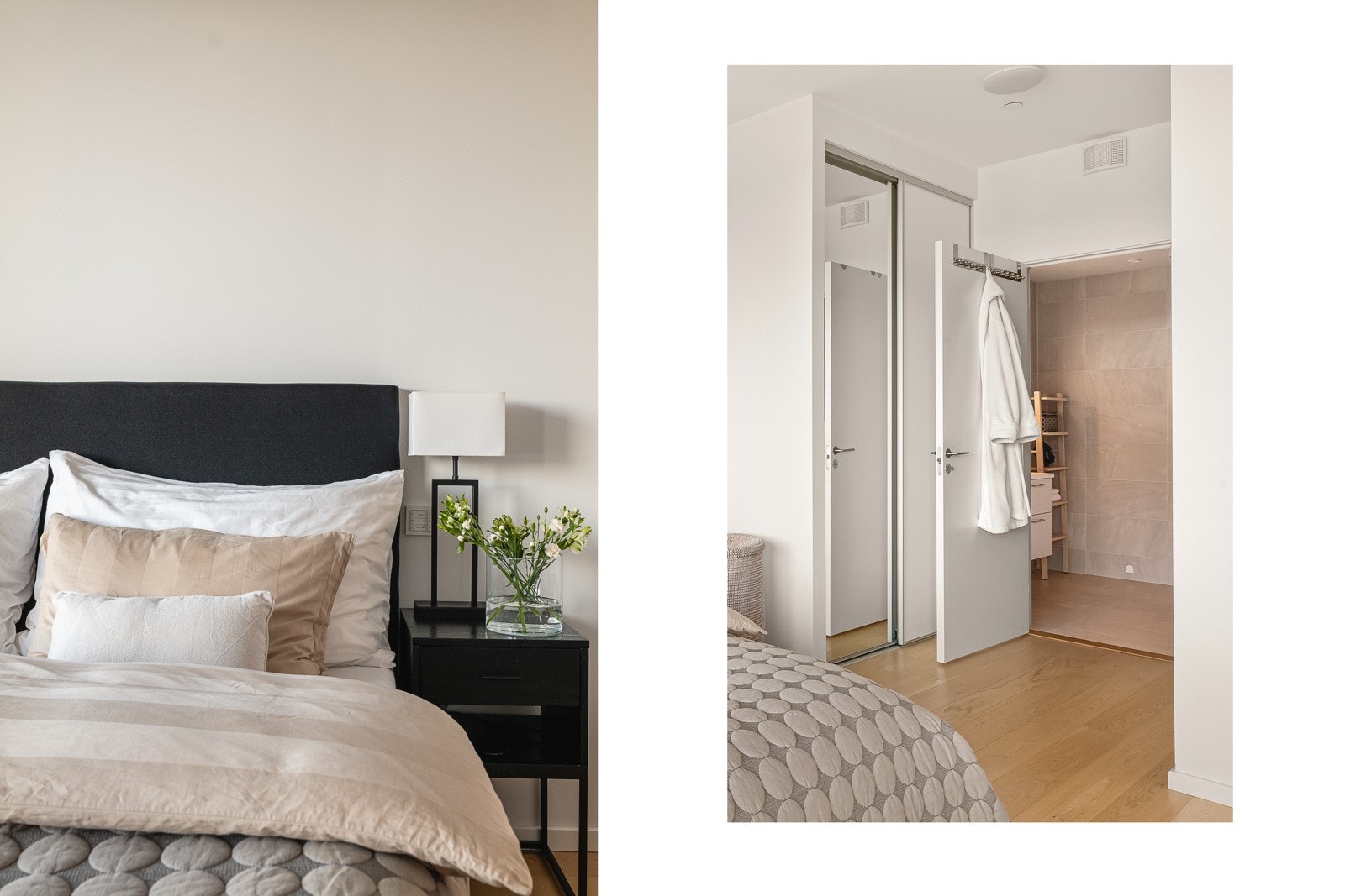 Innred med seng av ønsket størrelse, garderobe og annet passende møblement. Galleribilde