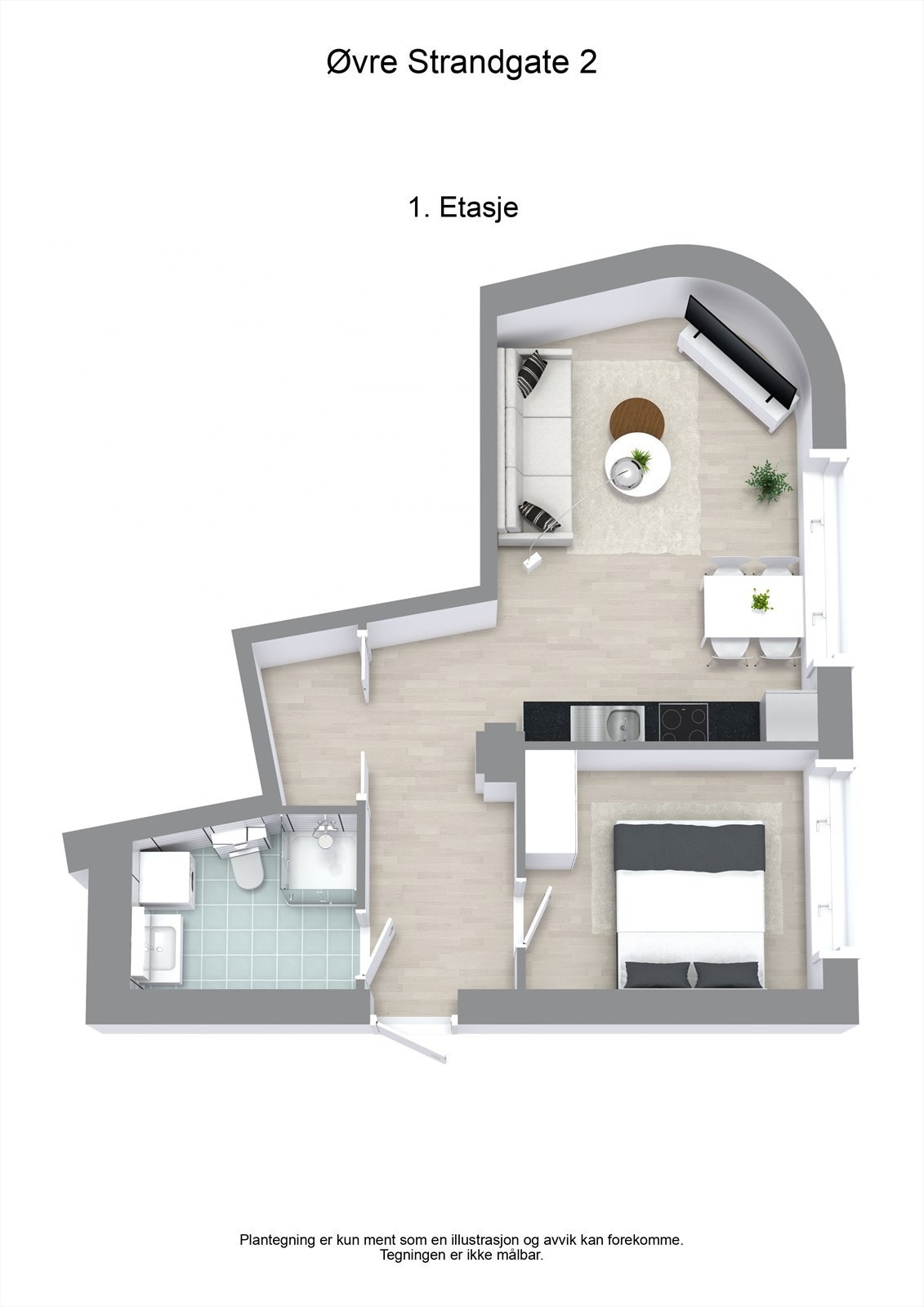 Plantegning 3D Galleribilde