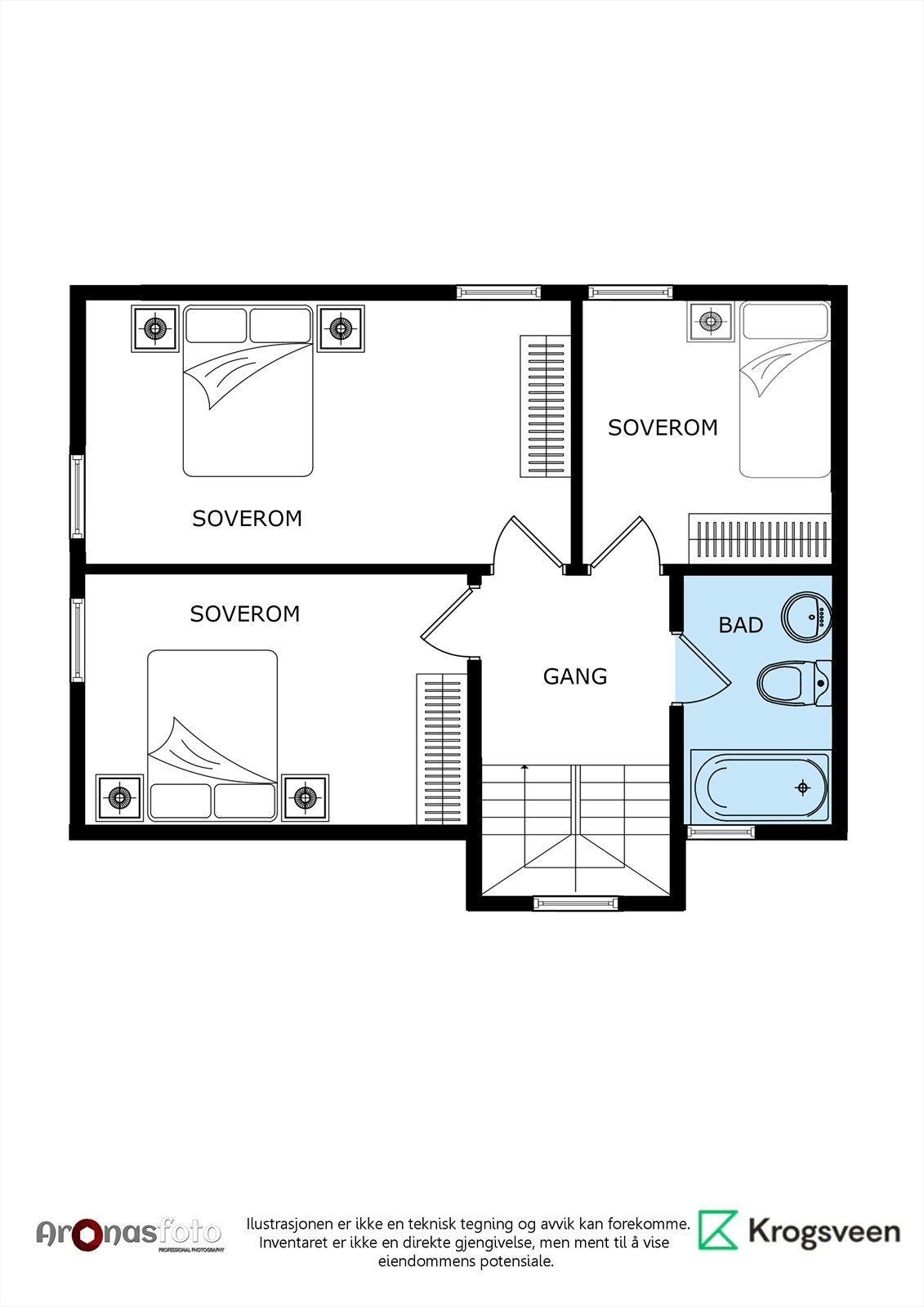 Plantegning 2. etasje Galleribilde