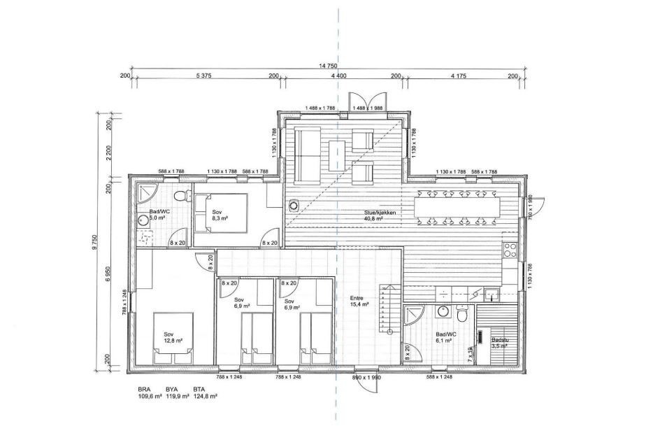 Plantegning 1.etasje Galleribilde