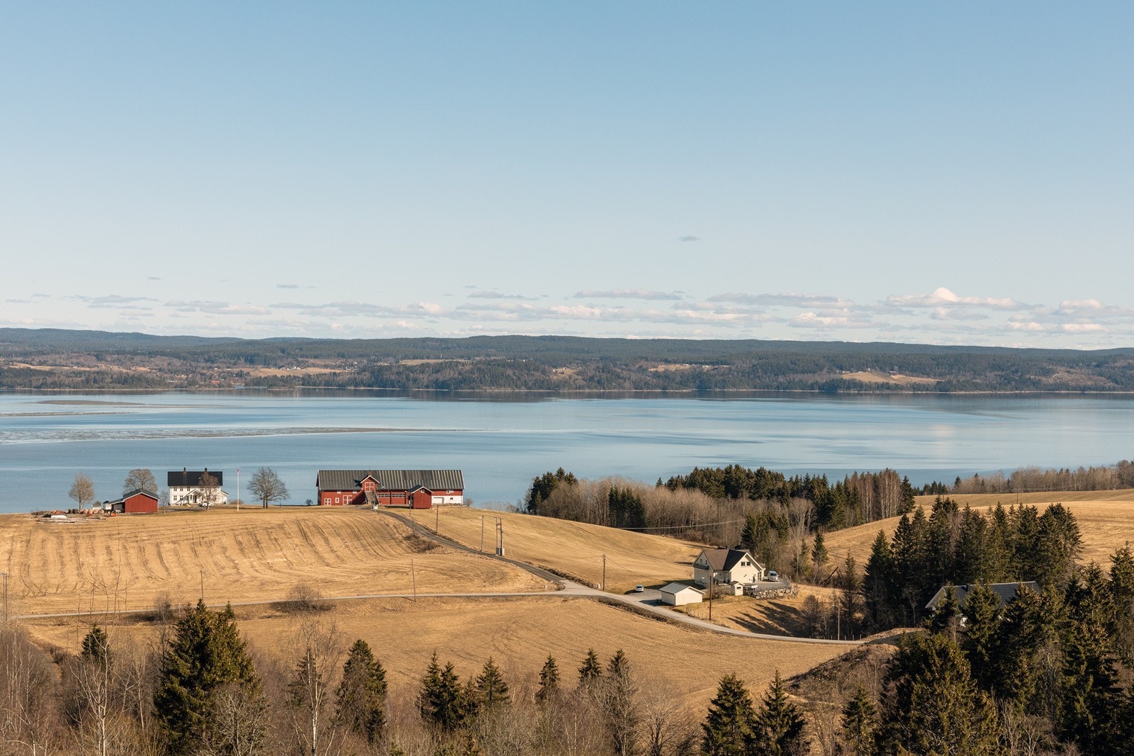 Vakre Øyeren kan sees fra eiendommen. Galleribilde