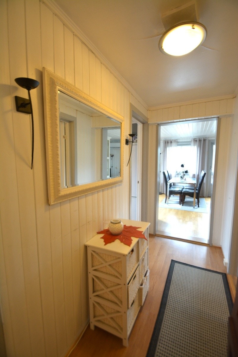 Gangen er på 4 kvm. Galleribilde