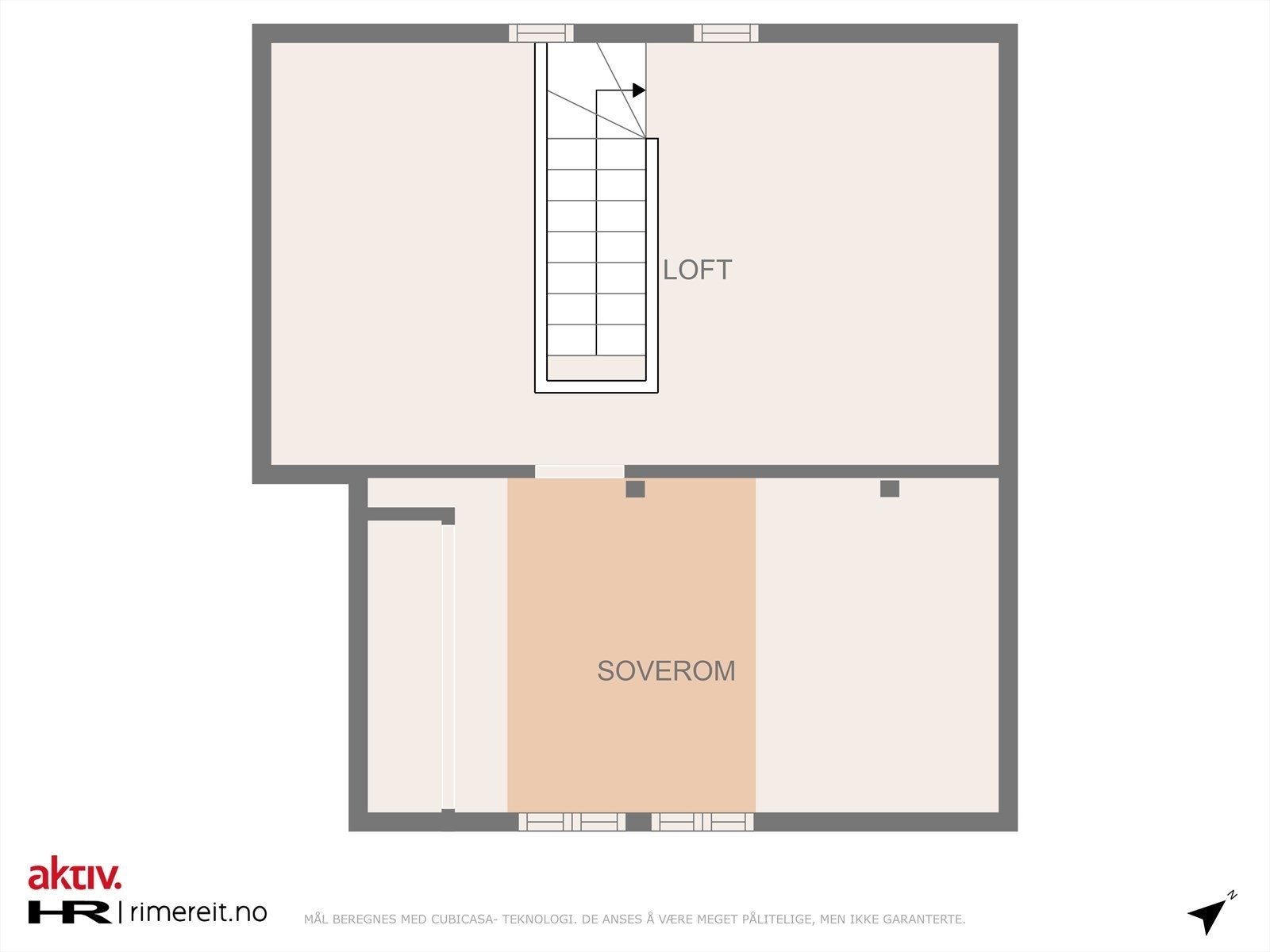 Plantegning loftsetasje Galleribilde