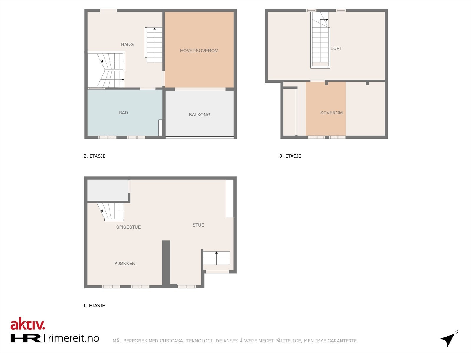 Plantegning alle etasjer. Galleribilde