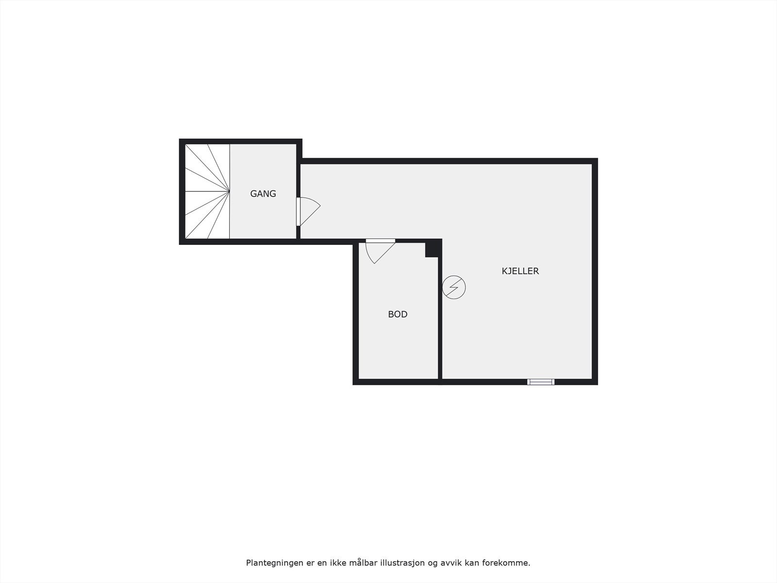 Plantegning kjeller. Galleribilde