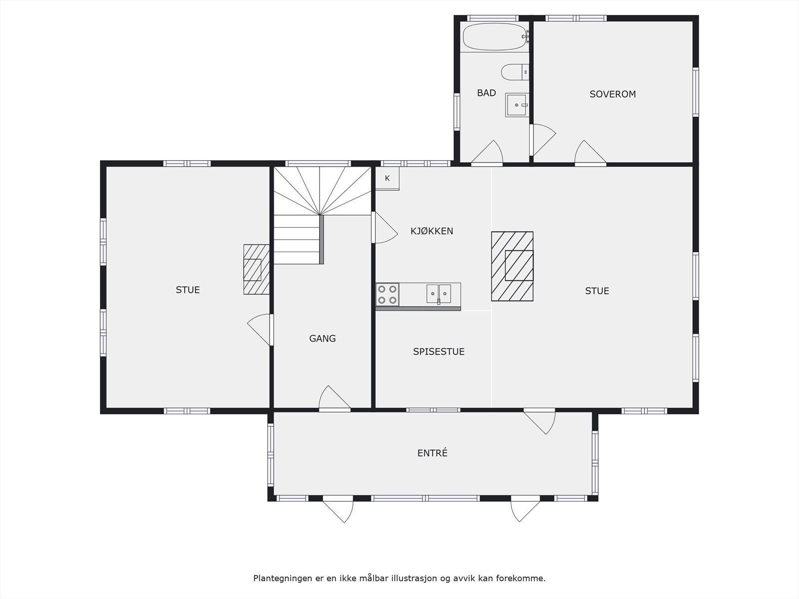 Plantegning 1. etasje. Galleribilde