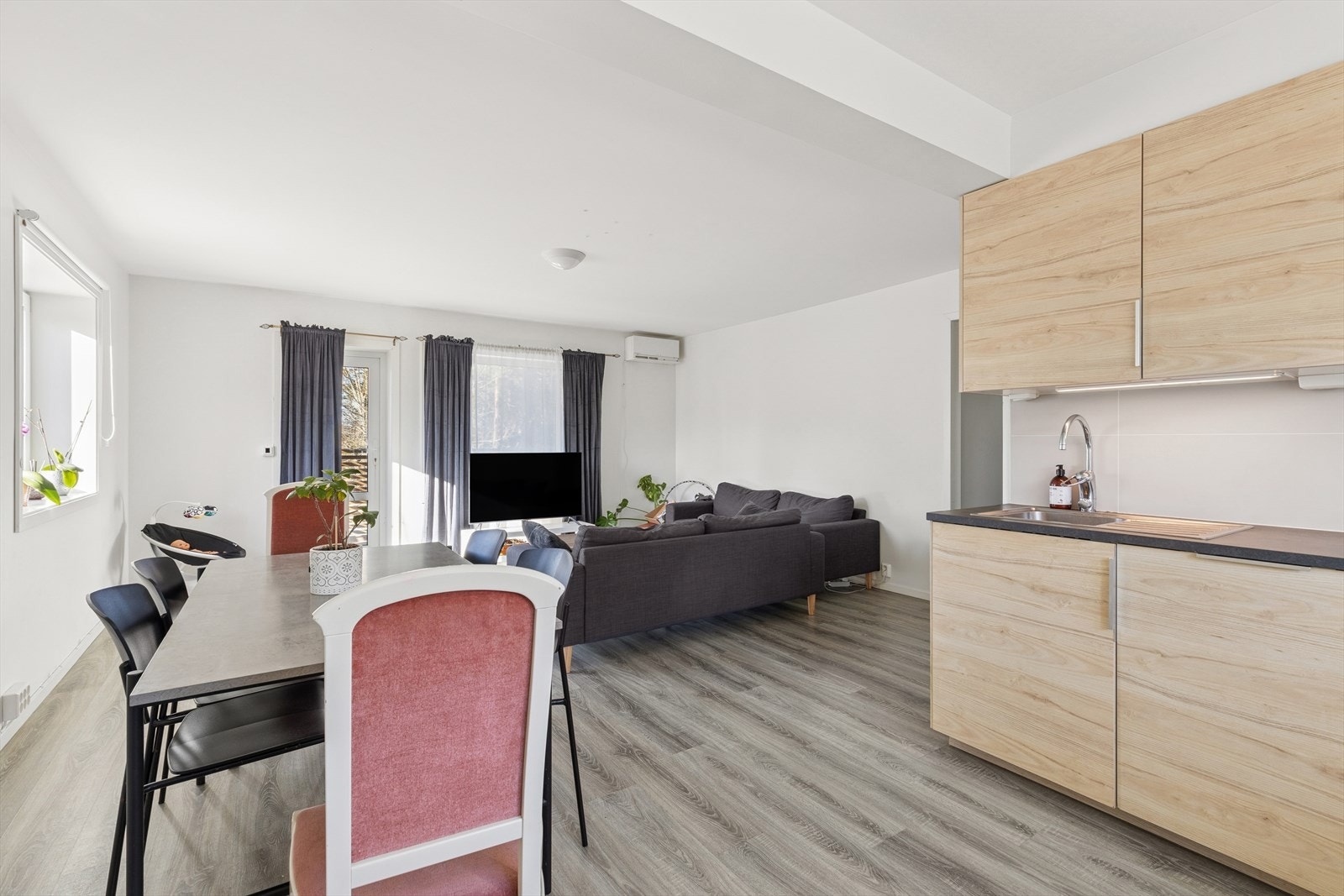 åpen løsning mot stuen. Galleribilde