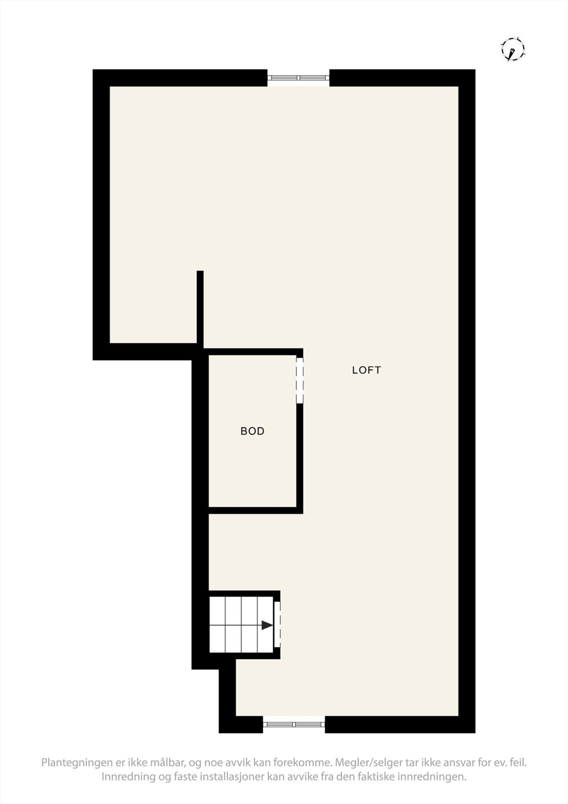 Plantegning loft Galleribilde