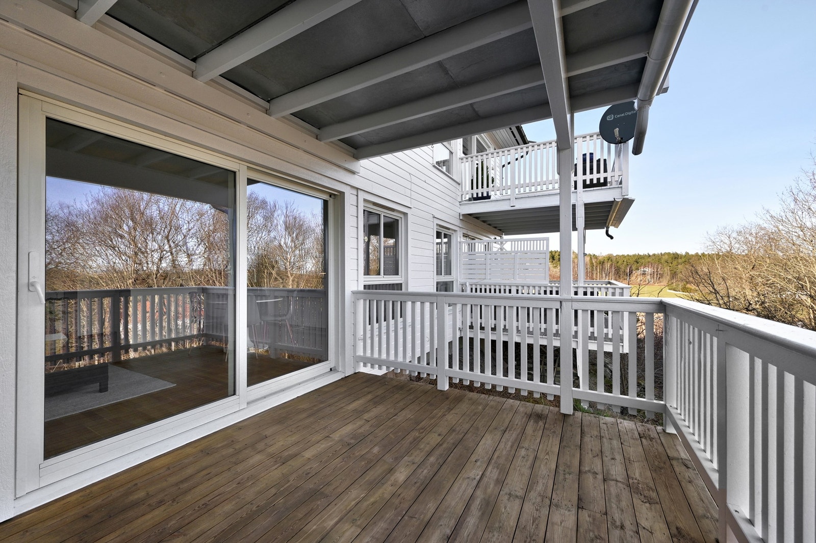 Hyggelig terrasse som er overbygget Galleribilde