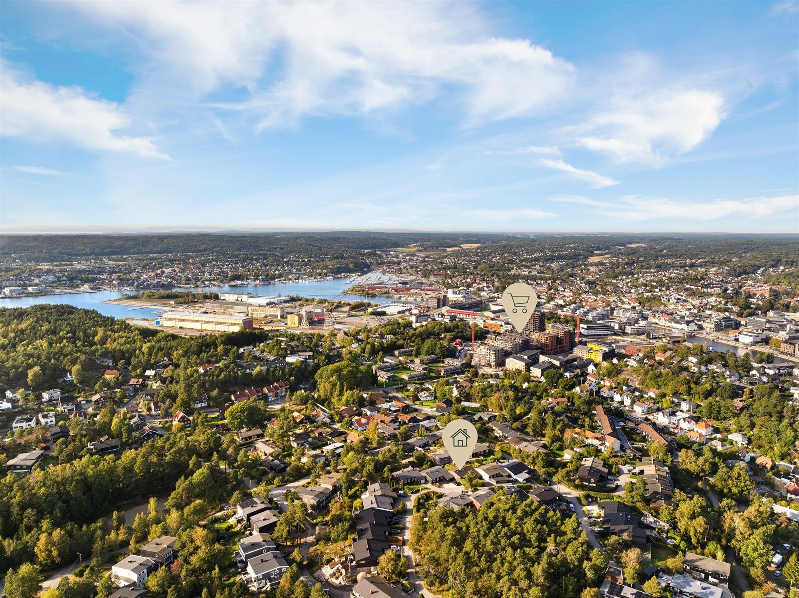 Til byens kanskje mest spennende utviklingsområde Værste med blant annet nytt kjøpesenter er det kort gangavstand. Galleribilde