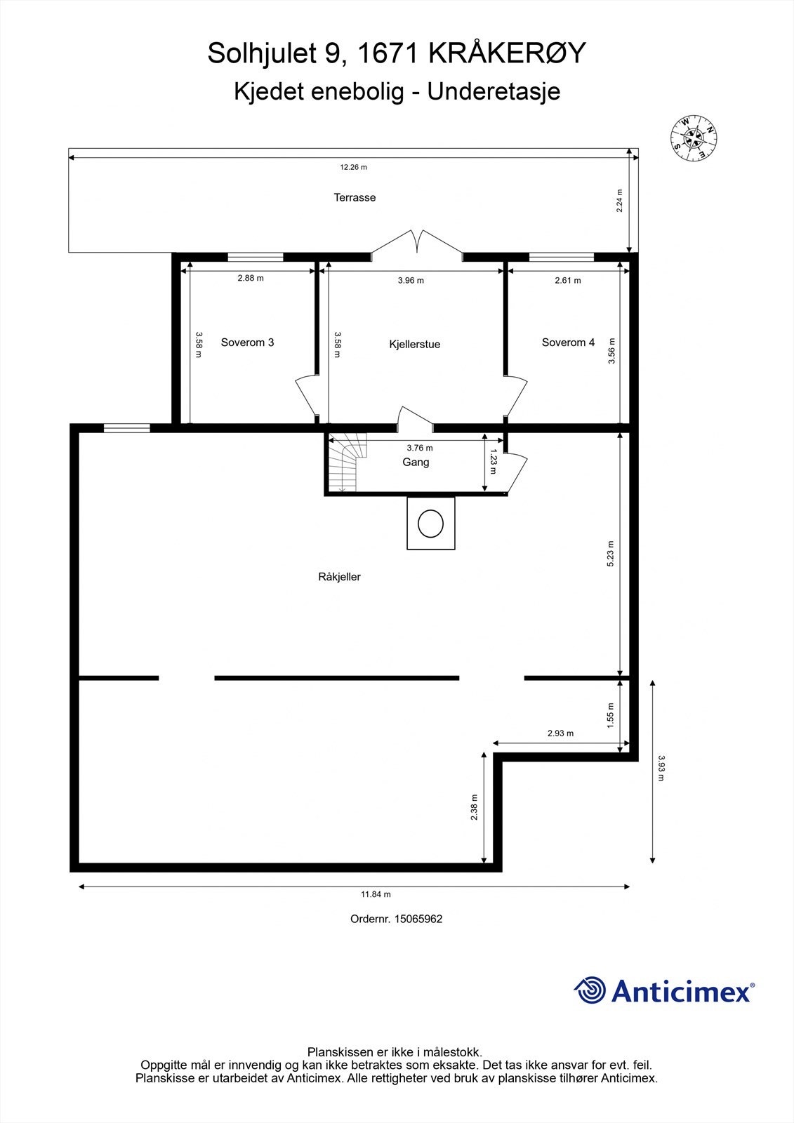 Veiledende skisse av underetasje. Galleribilde