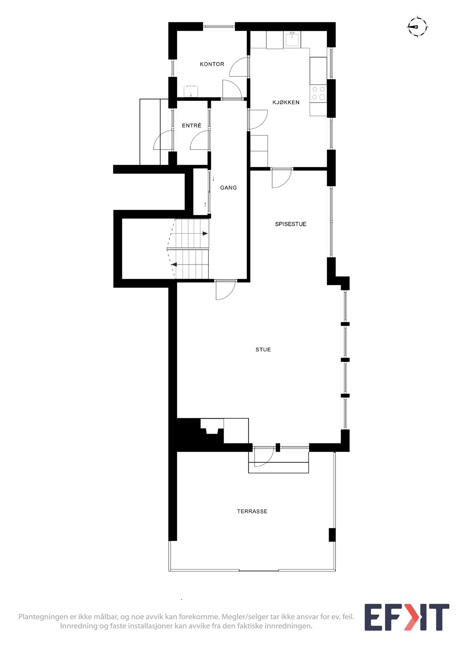 Plantegning stue. Galleribilde