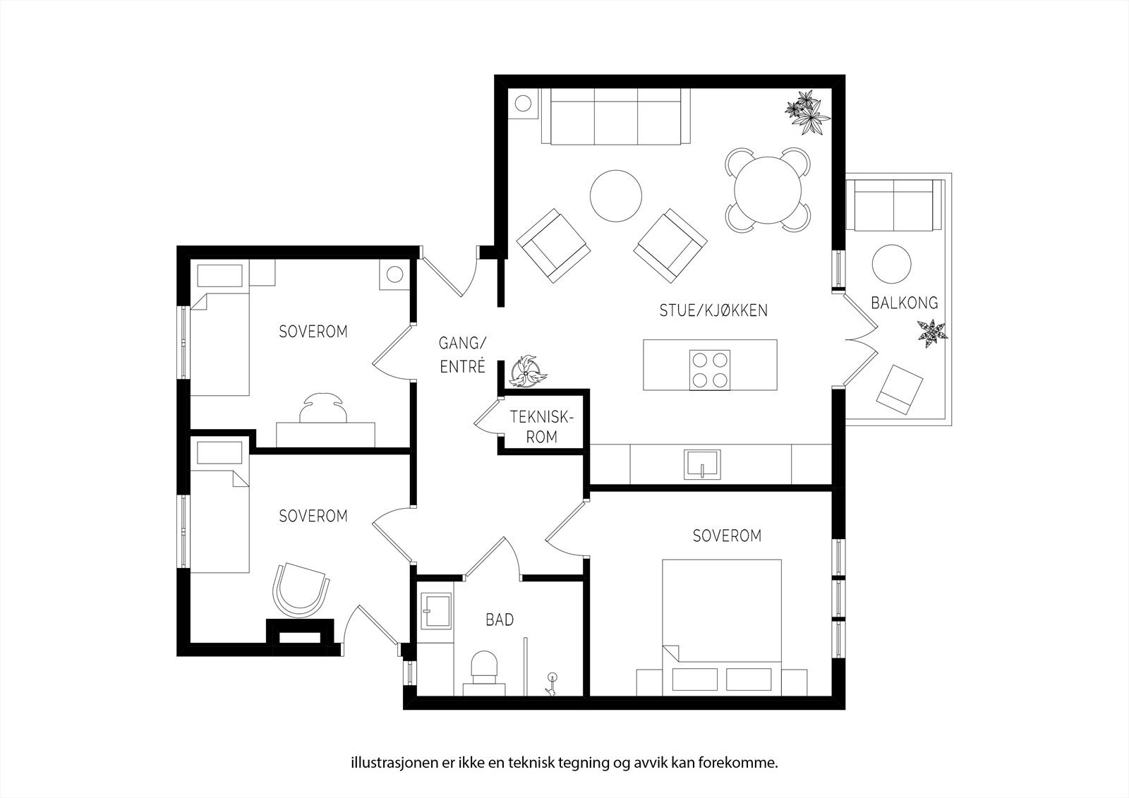 Planskisse Galleribilde