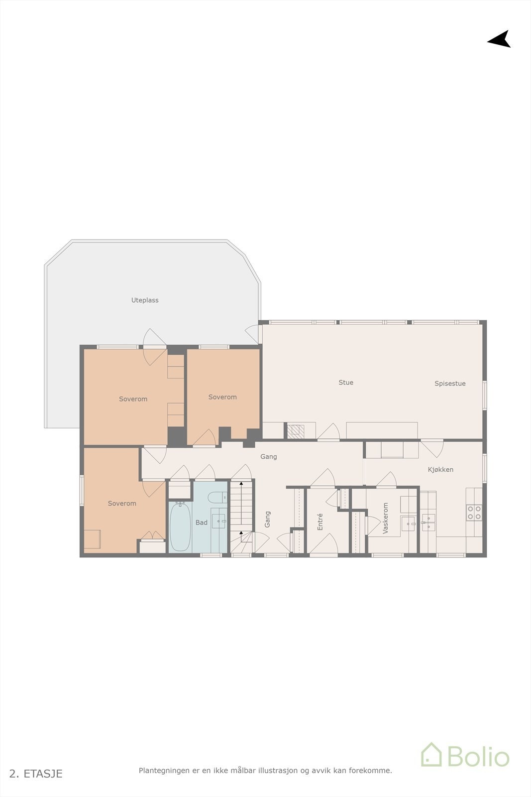 Plantegning 1. etasje. Galleribilde