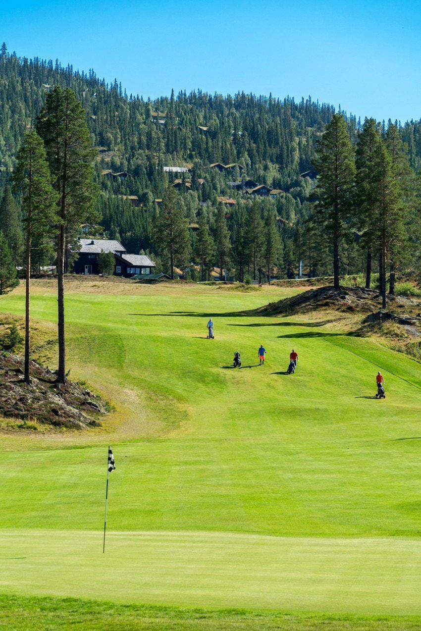 Sommersesongen på Nesbyen byr på mange aktivitetsmuligheter. Rett nedenfor alpinsenteret finner du en av Norges flotteste høytliggende golfbaner. Galleribilde