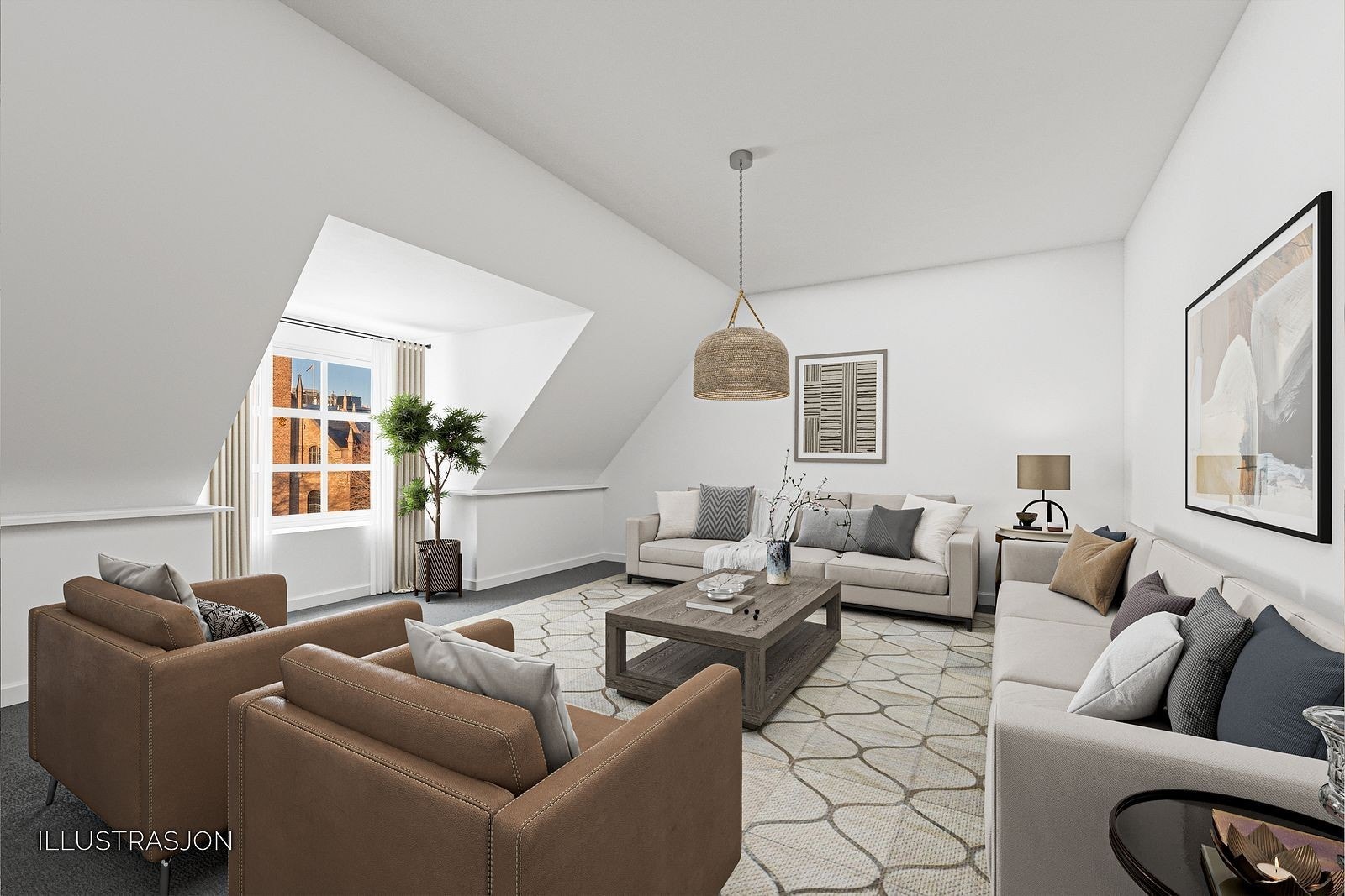 Bildet viser hvordan lokalet kan bli Galleribilde