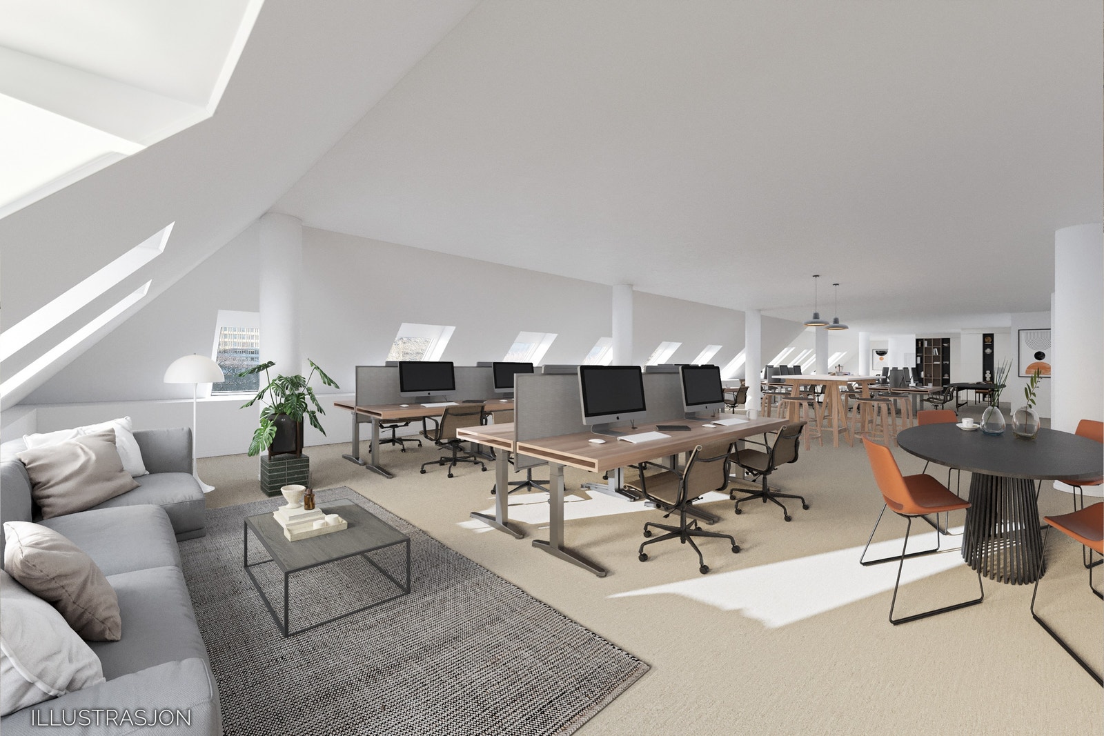 Bildet viser forslag til planløsning Galleribilde