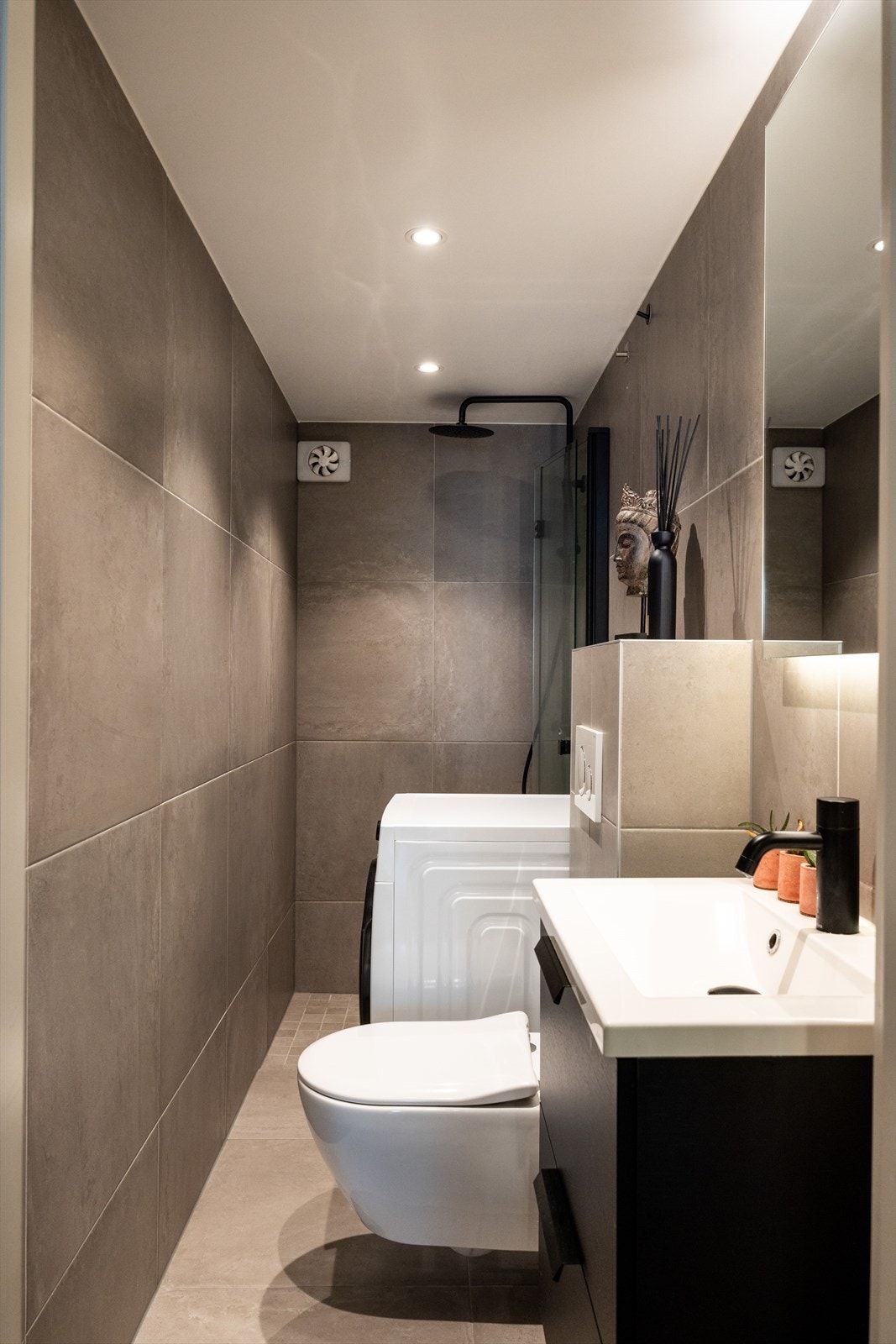 - Opplegg for vaskemaskin. Elektrisk styrt vifte - Galleribilde