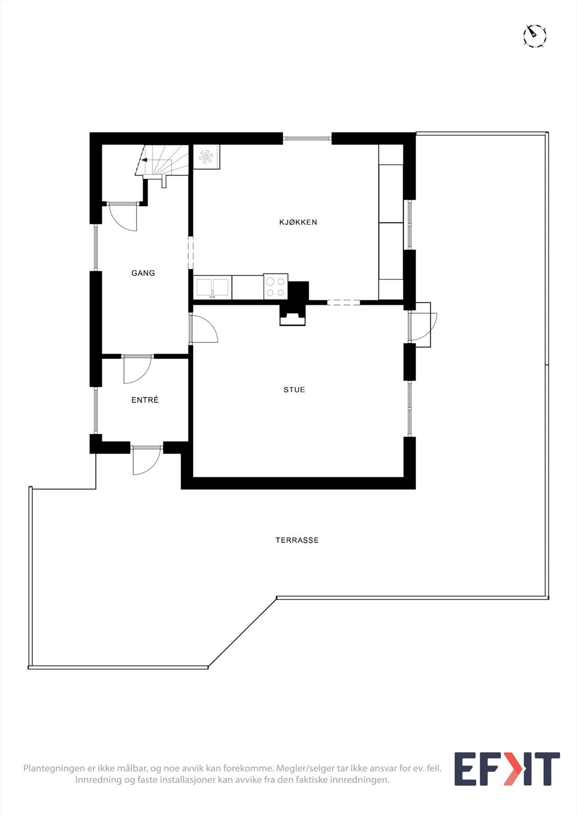 Plantegning 1. etasje Galleribilde