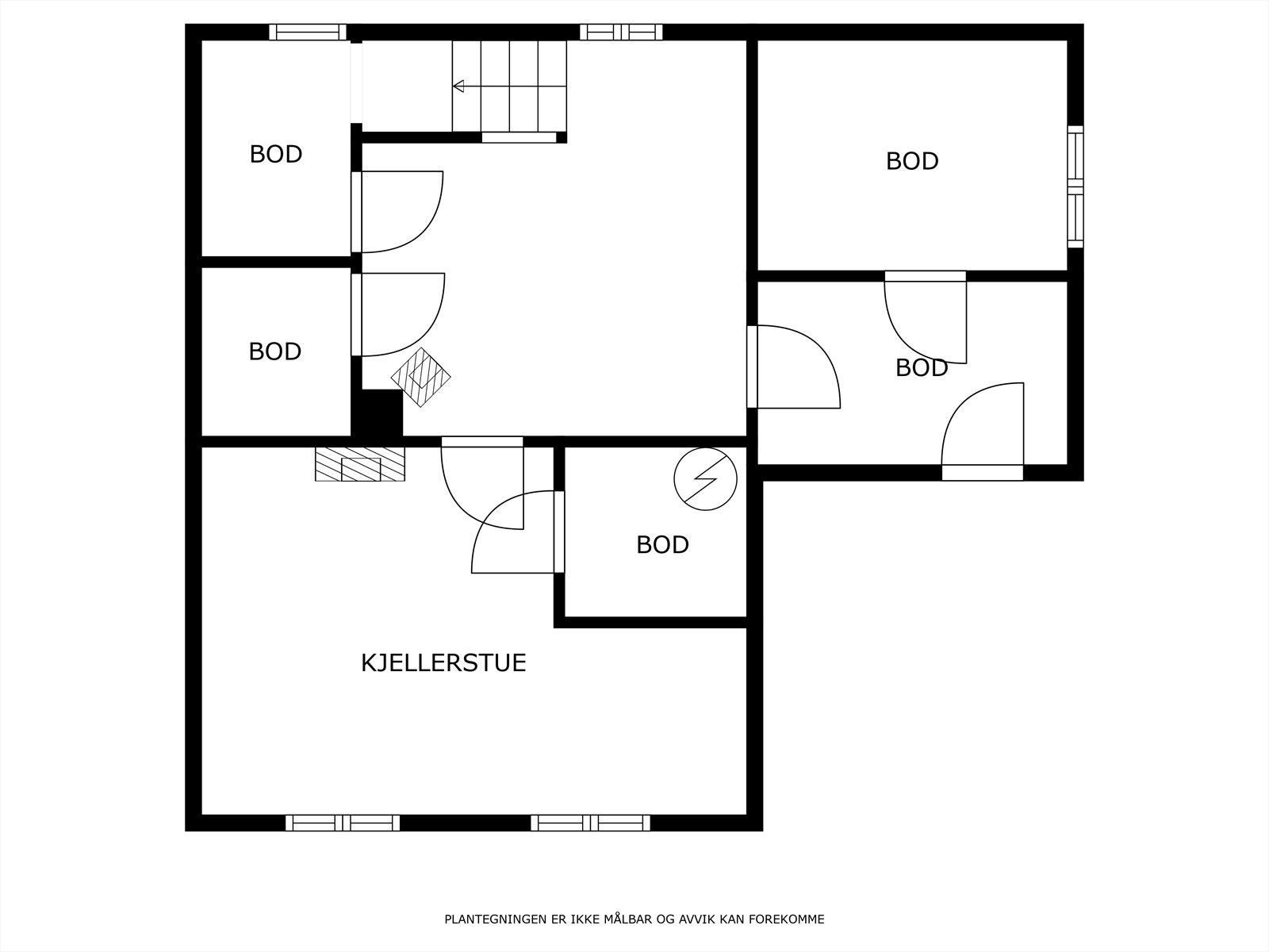 Planløsning kjeller. Galleribilde