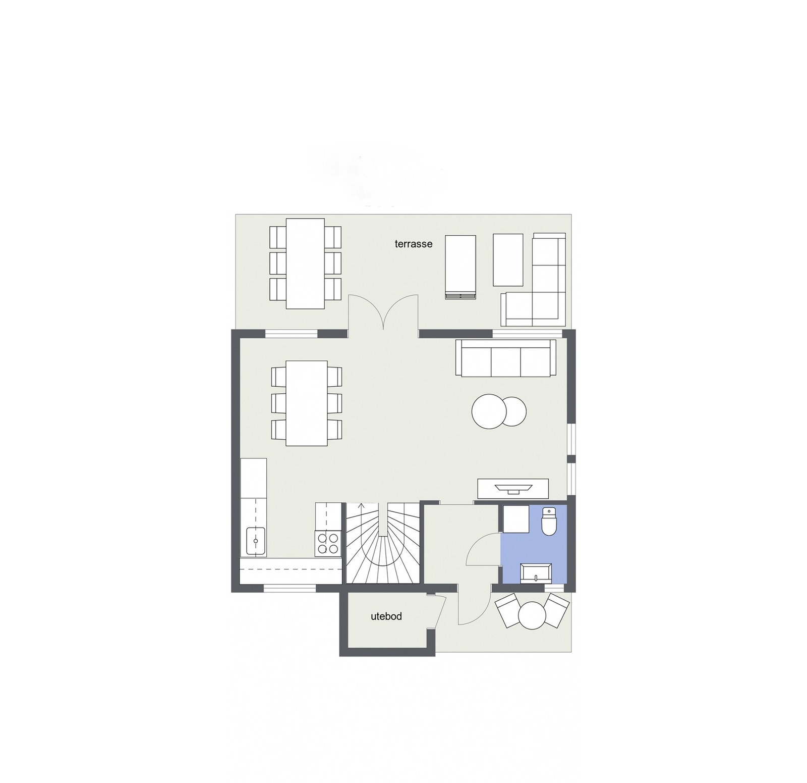 Plantegning 1. etasje Galleribilde