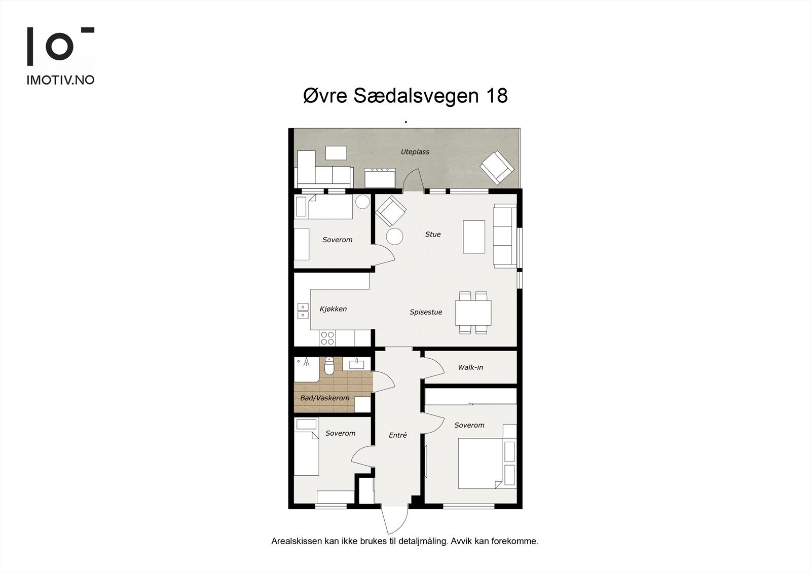 - Plantegning, i tillegg har leiligheten en ekstern bod - Galleribilde