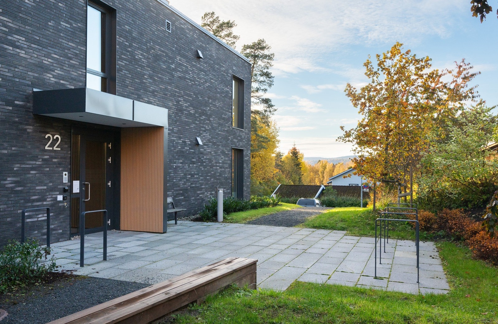 Inngangsparti til Hans Liens vei 22. Galleribilde