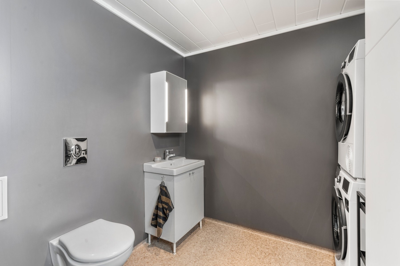 Det er også etablert toalett på vaskerommet. Galleribilde