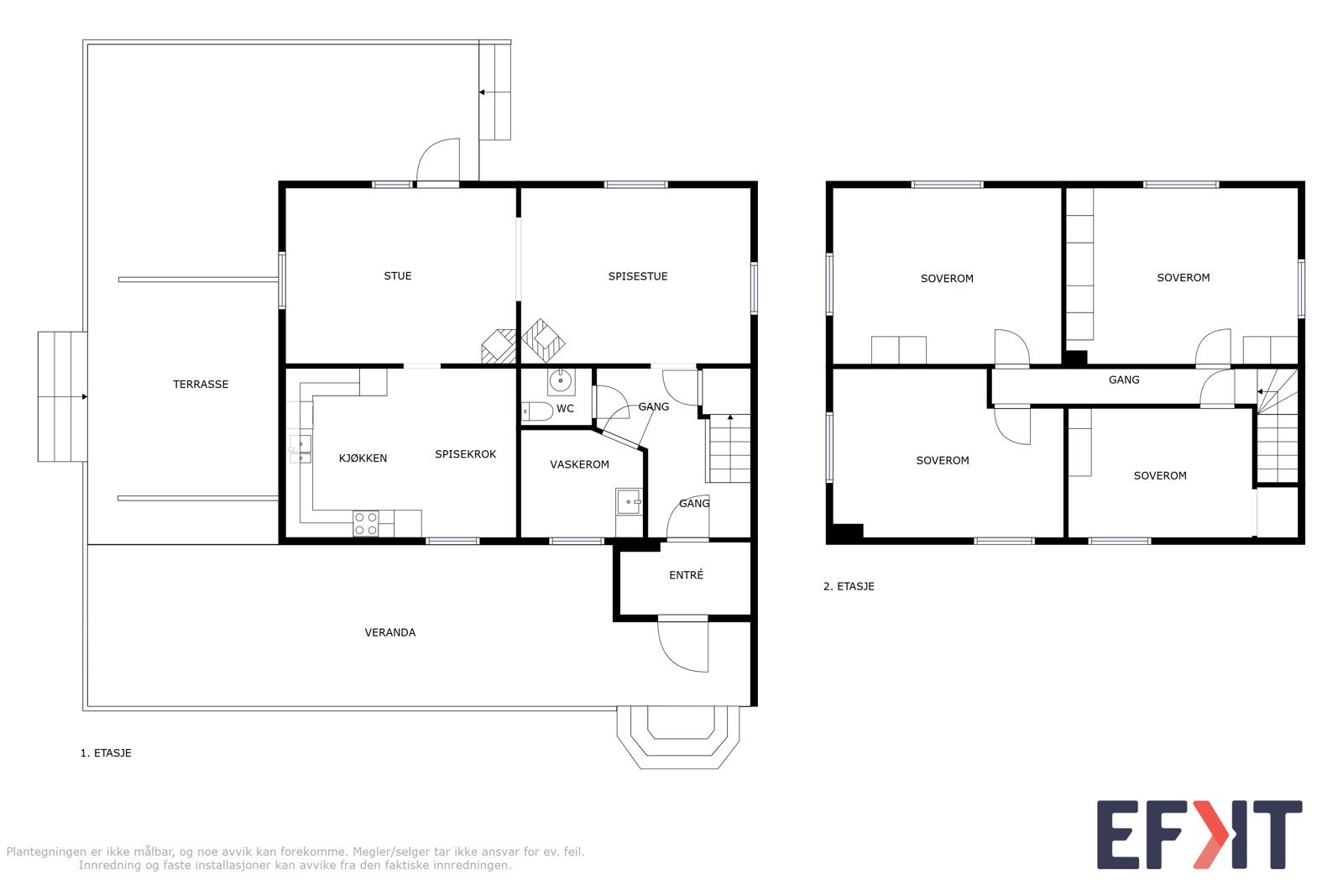 Første og andre etasje av Gullovveien 17 | EIE eiendomsmegling Galleribilde