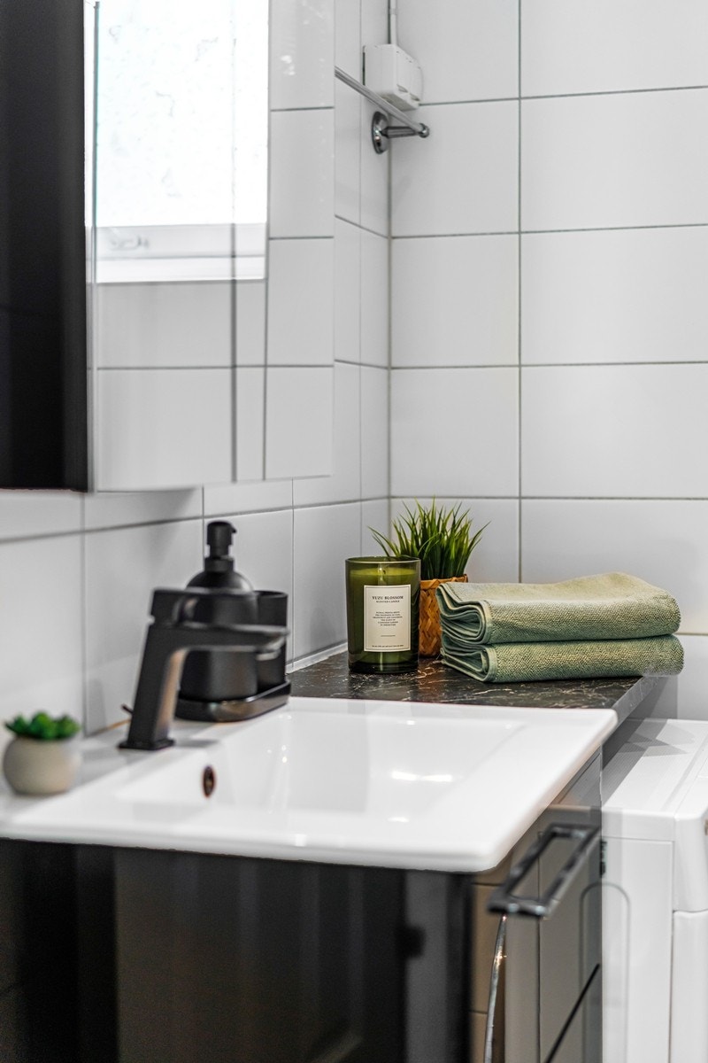 Det er også plass til en vaskemaskin, som får plass under bankeplaten Galleribilde