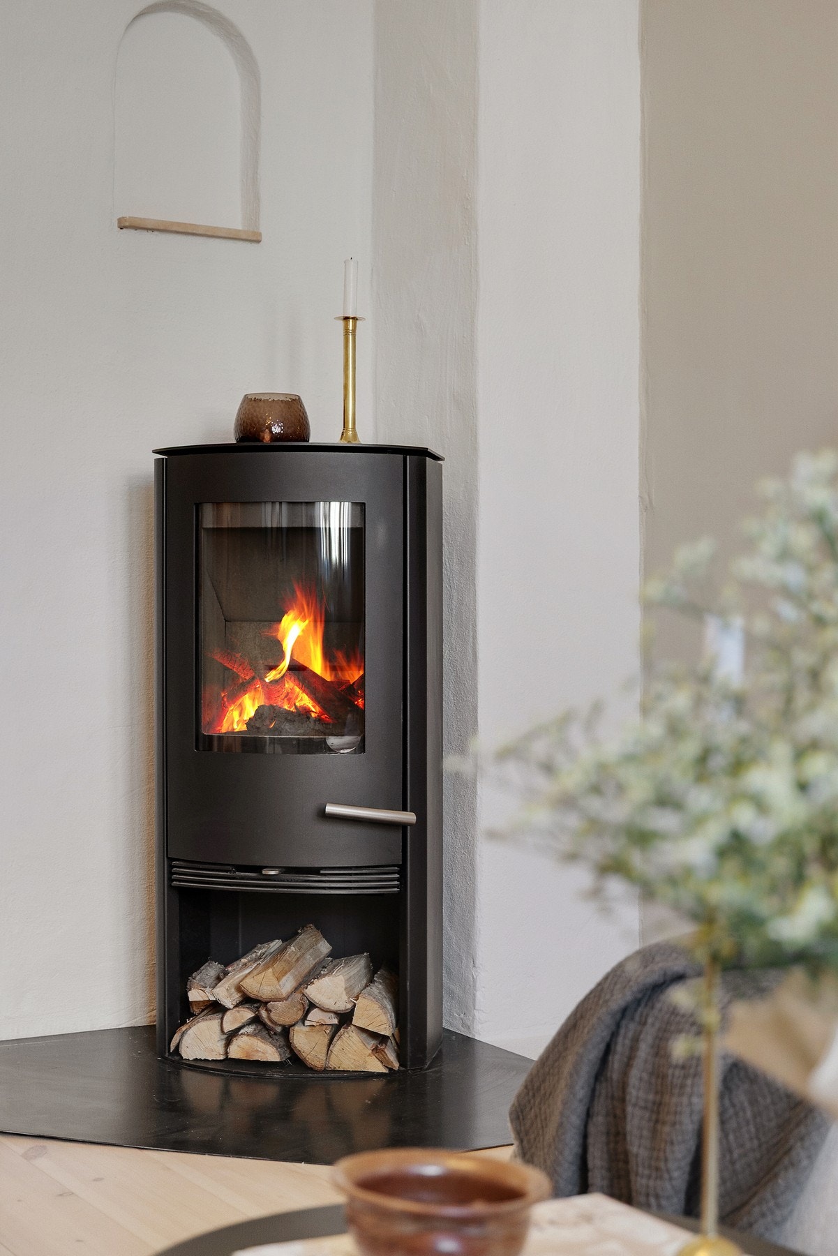 Peisen skaper ekstra hygge på kjølige kvelder. Galleribilde