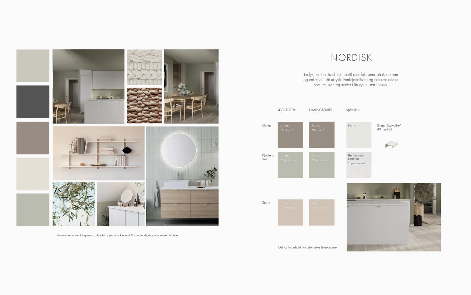 Leiligheten er levert med stilpakken "Nordik". Avvik fra plantegning kan forekomme. Galleribilde