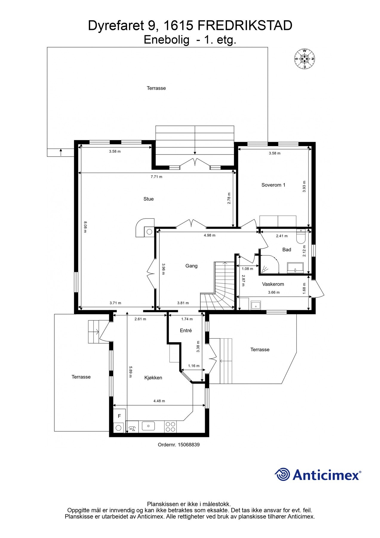 Plantegning 1. etg Galleribilde